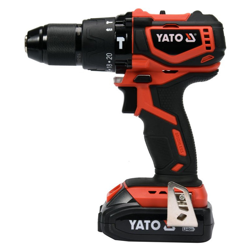 E Wiertarko-wkrętarka  18V 2Ahx2  YATO udar/bezszc